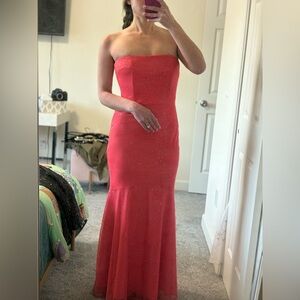 Jessica McClintock Pink Strapless Gown
